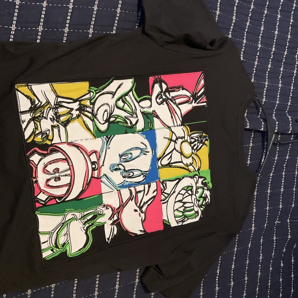 Iceberg Black Graphic Tee with Multicolor Design